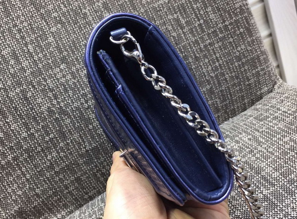 Diorama Wallet On Chain Pouch Metallic Blue for Sale