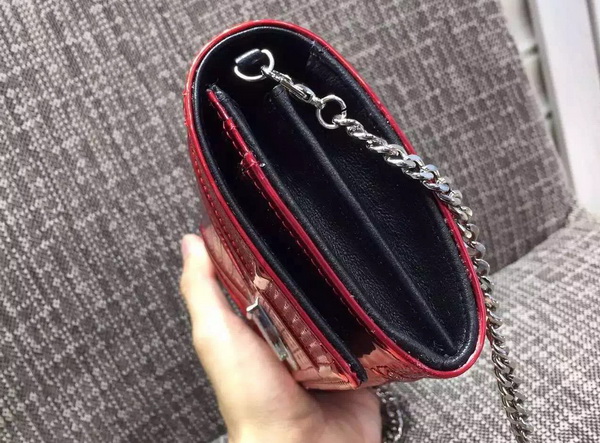 Diorama Wallet On Chain Pouch Metallic Red for Sale