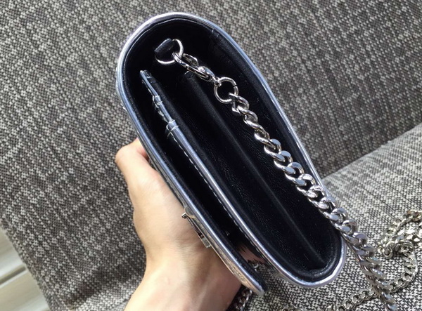 Diorama Wallet On Chain Pouch Metallic Silver for Sale