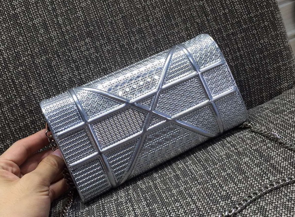 Diorama Wallet On Chain Pouch Metallic Silver for Sale