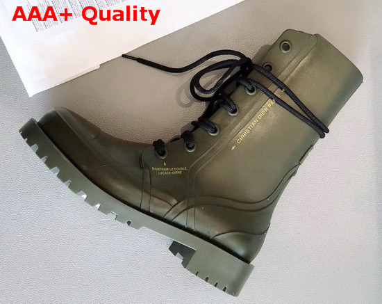 Diorcamp Ankle Boot Green Rubber Replica