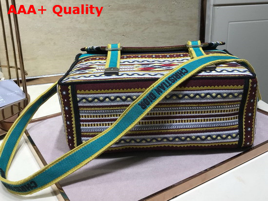 Diorcamp Messenger Bag in Multicolored Embroidered Canvas Replica