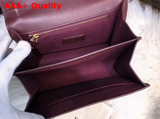 Diordirection Flap Bag in Burgundy Lambskin Replica