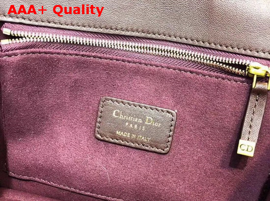 Diordirection Flap Bag in Burgundy Lambskin Replica