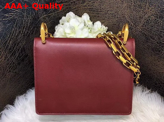 Diordirection Flap Bag in Dark Red Lambskin Replica