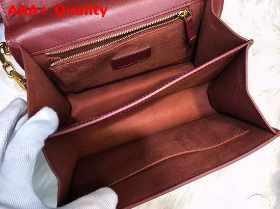 Diordirection Flap Bag in Dark Red Lambskin Replica