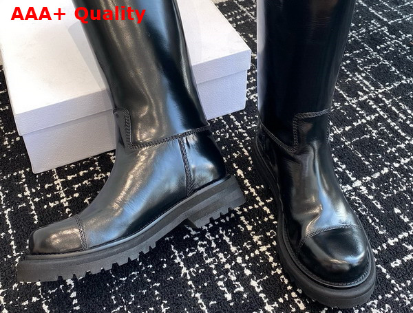 Diorebel Boot in Black Brushed Calfskin Replica