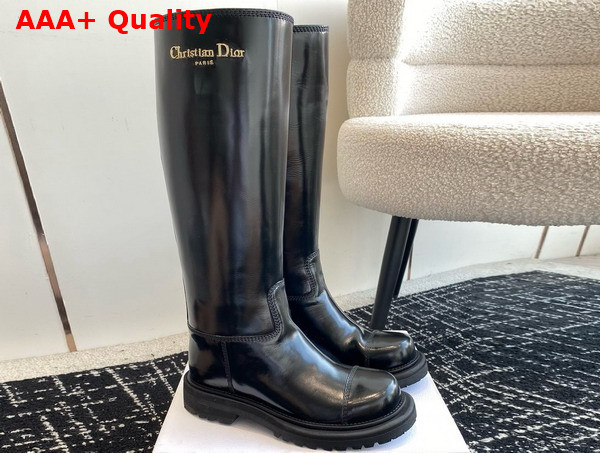 Diorebel Boot in Black Brushed Calfskin Replica