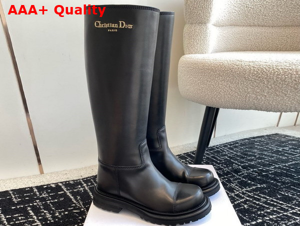 Diorebel Boot in Black Calfskin Replica