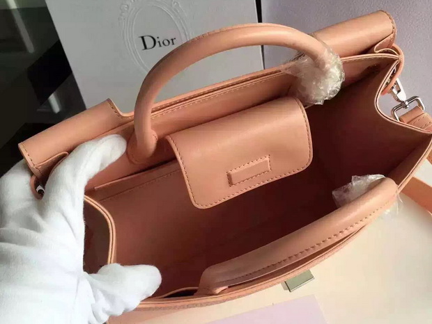 Diorever Bag Fluorescent Peach Orange Bullcalf Leather for Sale