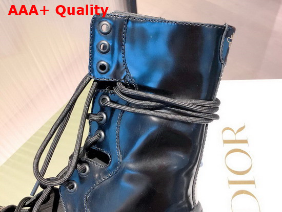 Dioriron Ankle Boot Black Brushed Calfskin Replica