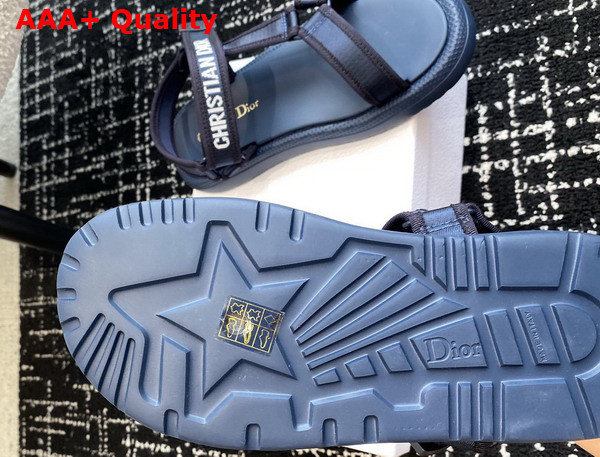 Dioriviera D Wave Sandal in Deep Blue Technical Fabric Replica