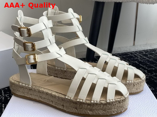 Dioriviera Dior Marine Sandal in White Calfskin Replica