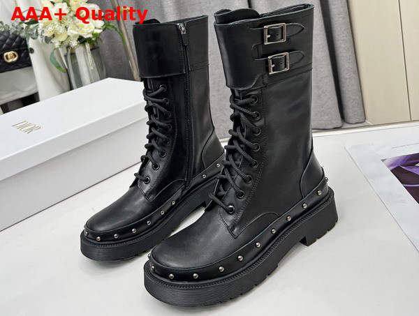 Diorquake Ankle Boot Black Calfskin Replica