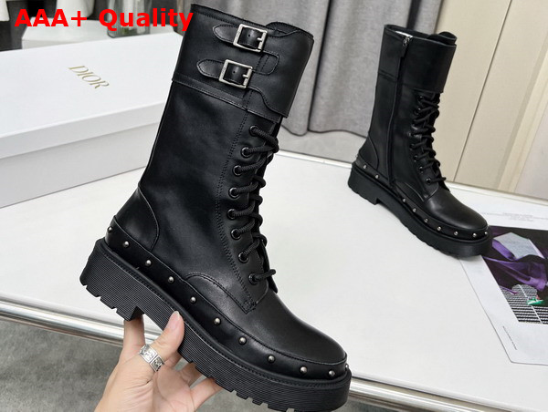 Diorquake Ankle Boot Black Calfskin Replica