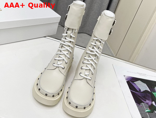 Diorquake Ankle Boot White Calfskin Replica