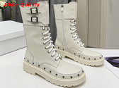 Diorquake Ankle Boot White Calfskin Replica