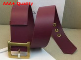 Diorquake Belt in Burgundy Calfskin Replica