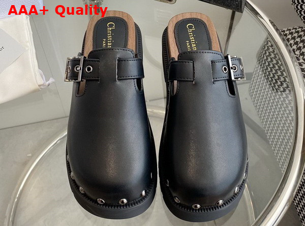 Diorquake Clog Black Calfskin Replica