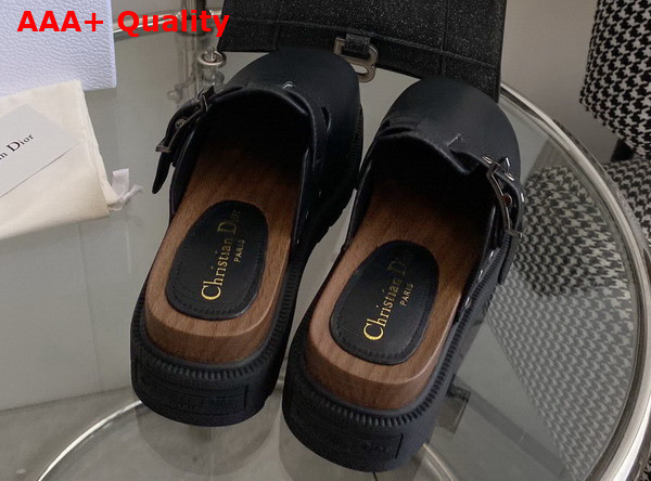 Diorquake Clog Black Calfskin Replica