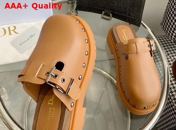 Diorquake Clog Camel Calfskin Replica