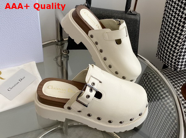 Diorquake Clog White Calfskin Replica