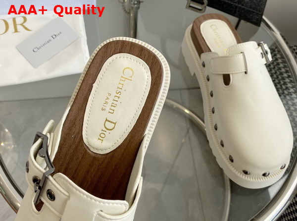 Diorquake Clog White Calfskin Replica