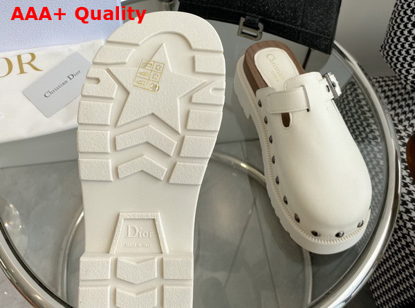 Diorquake Clog White Calfskin Replica