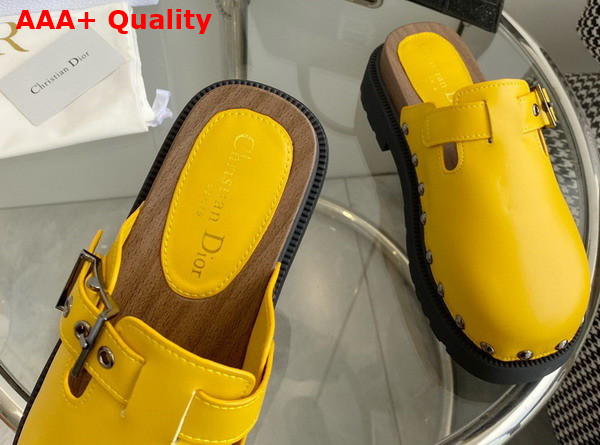 Diorquake Clog Yellow Calfskin Replica