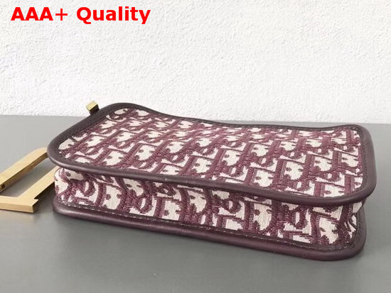 Diorquake Clutch in Burgundy Canvas Replica