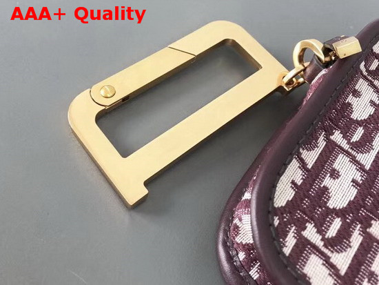 Diorquake Clutch in Burgundy Canvas Replica