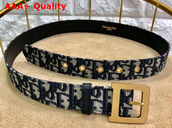 Diorquake Dior Oblique Belt in Blue Dior Oblique Jacquard Canvas Replica