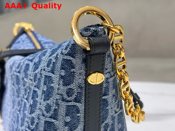 Diorstar Hobo Bag with Chain Blue Denim Dior Oblique Jacquard Replica