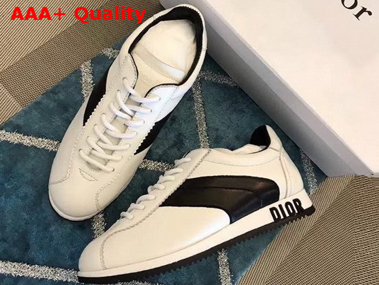 Diorun Trainer in White Calfskin Leather Replica