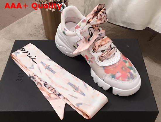 Jadior Kaleidiorscopic D Connect Sneaker in Orange with Kaleidiorscopic Scarf Replica