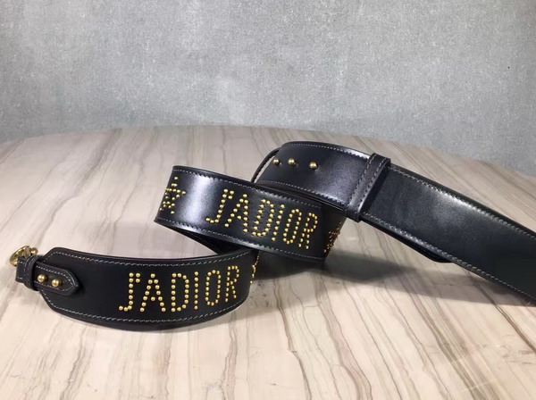 Jadior Studded Shoulder Strap in Black Calfskin For Sale