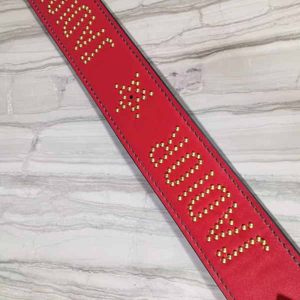 Jadior Studded Shoulder Strap in Red Calfskin For Sale