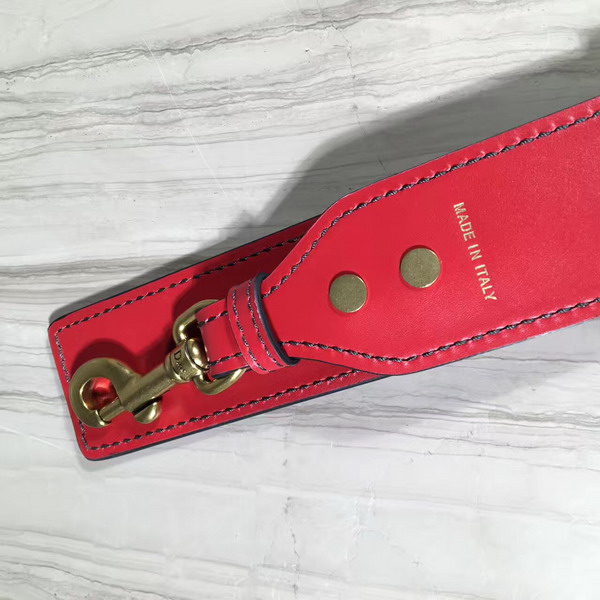 Jadior Studded Shoulder Strap in Red Calfskin For Sale