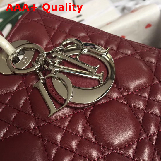 Lady Dior Bag in Amaranth Cannage Lambskin Replica