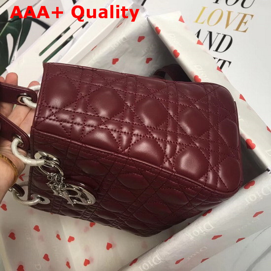 Lady Dior Bag in Amaranth Cannage Lambskin Replica