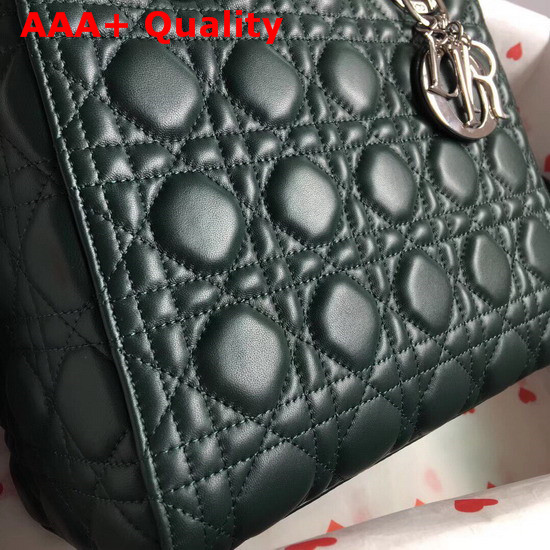 Lady Dior Bag in Cypress Green Cannage Lambskin Replica