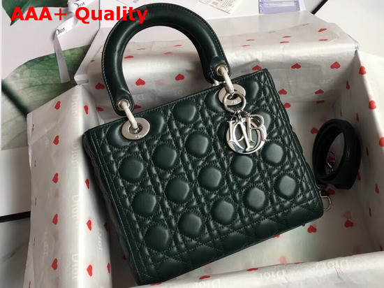 Lady Dior Bag in Cypress Green Cannage Lambskin Replica