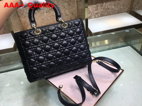 Lady Dior Tote Bag in Black Cannage Lambskin Replica