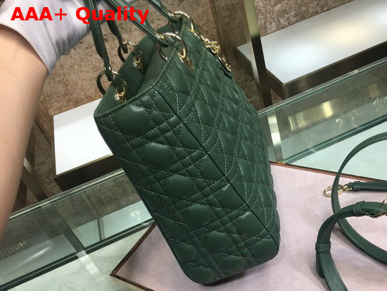 Lady Dior Tote Bag in Cypress Green Cannage Lambskin Replica