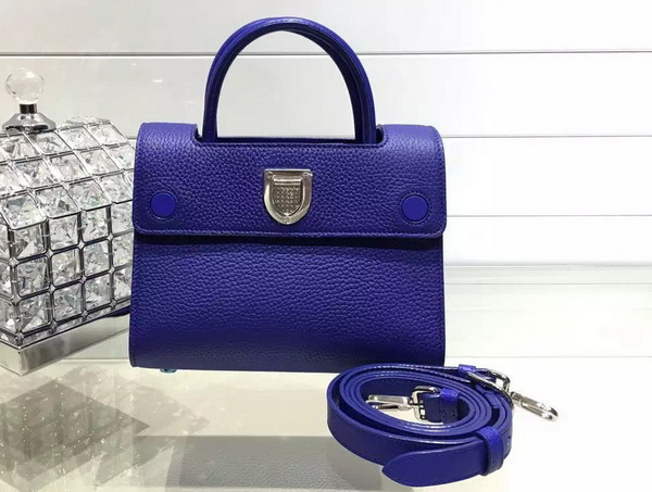 Mini Diorever Bag in Blue Bullcalf Leather for Sale