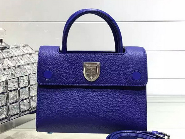 Mini Diorever Bag in Blue Bullcalf Leather for Sale