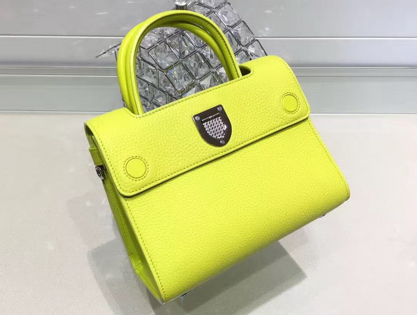 Mini Diorever Bag in Lemon Yellow Bullcalf Leather for Sale