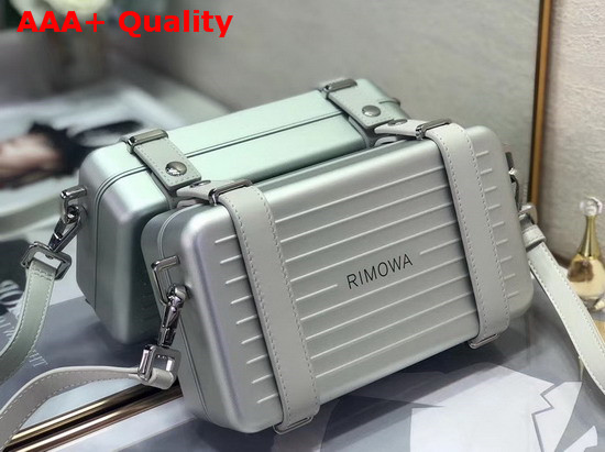 Silver Dior and Rimowa Aluminum Personal Clutch On Strap Replica