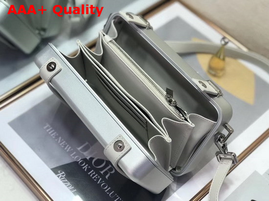 Silver Dior and Rimowa Aluminum Personal Clutch On Strap Replica