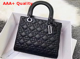 Supple Lady Dior Bag in Black Studded Matt Cannage Calfskin Replica